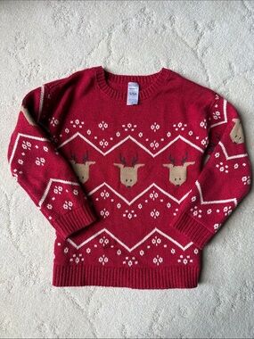 5T Carter’s Red Reindeer Knit Sweater, Used
